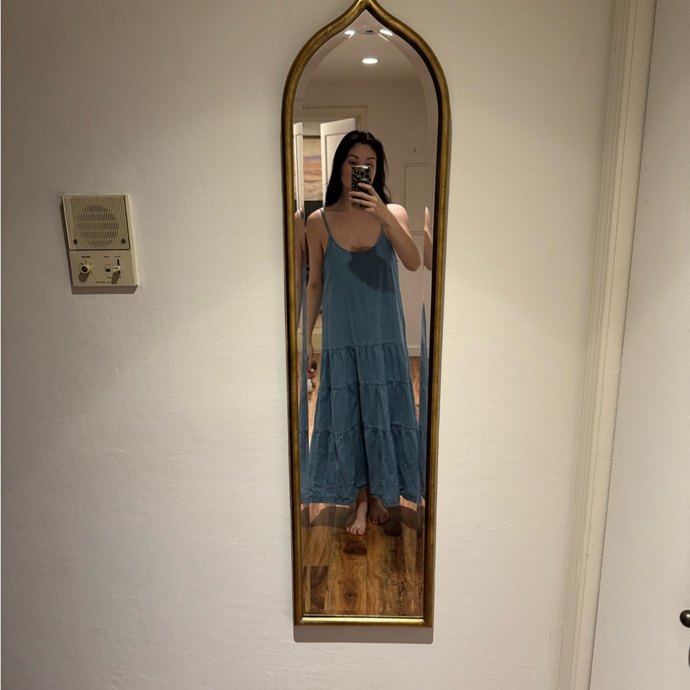 Elegant ASOS Blue Denim Maxi Dress